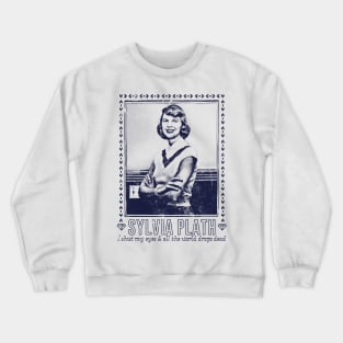 Sylvia Plath / Retro Fan Art Design Crewneck Sweatshirt